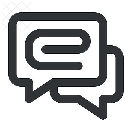 Attach, chat, communication, conversation, message icon.