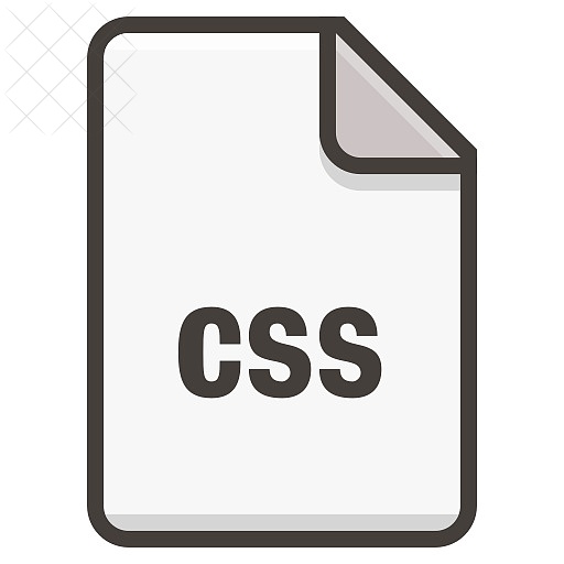 Document, file, css, format icon.