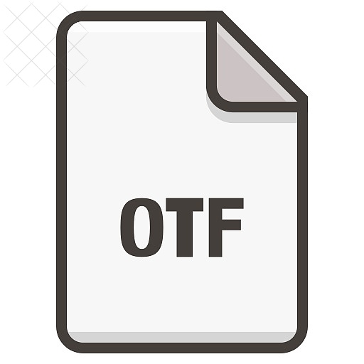 Document, file, font, format, otf icon.