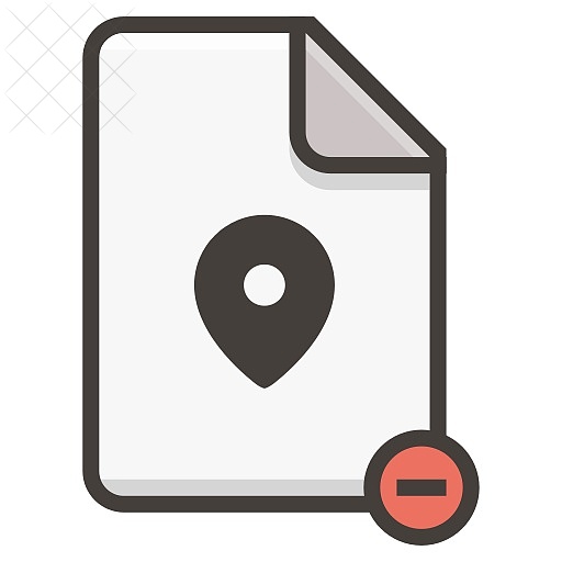 Document, file, location, map, marker icon.