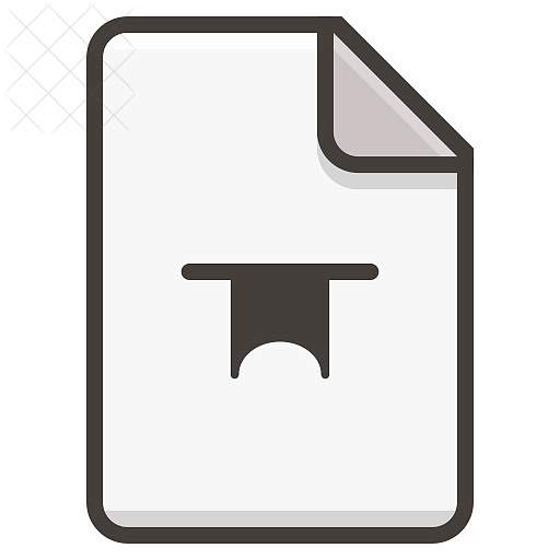 Document, file, bookmark icon.