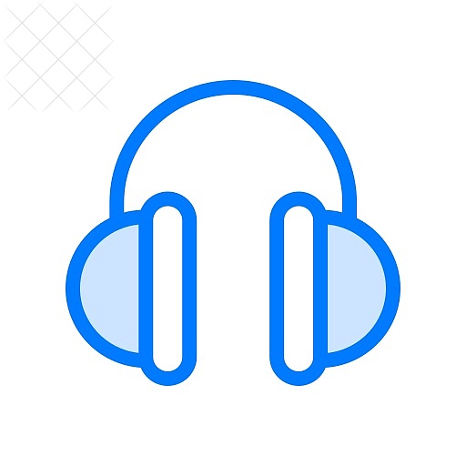 Audio, earphones, electronics, headphones, sound icon.