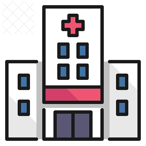Care, city, hospital, medical, treatment icon.