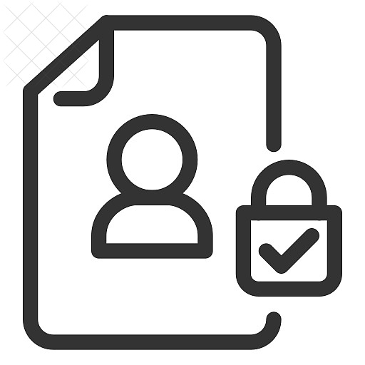 Gdpr, lock, personal data, privacy icon.