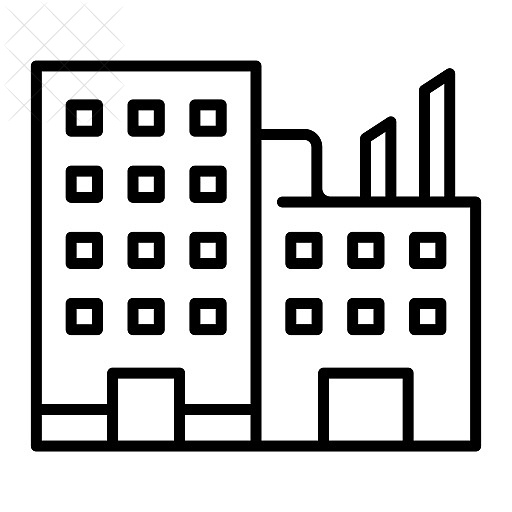 Apartment, architecture, building, city, dorm icon.