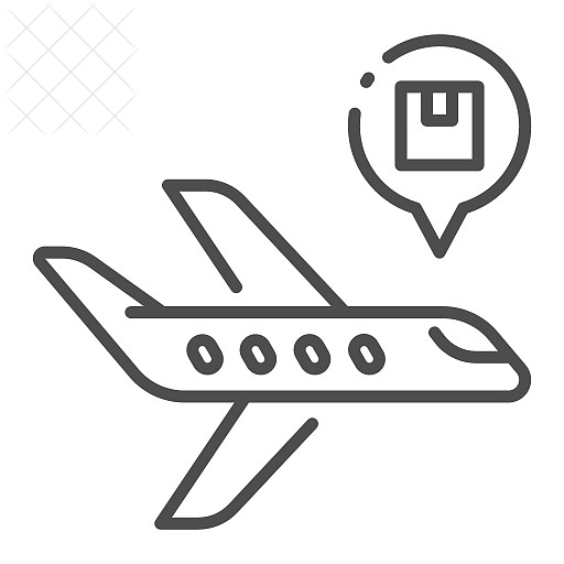 Cargo, delivery, export, logistic, plane icon.