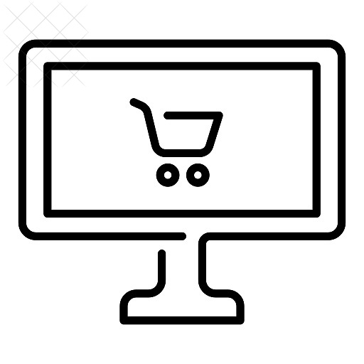 Buy, computer, online, purchase, sale icon.