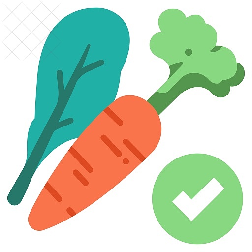 Carrot, diet, healthy, organic, vegan icon.