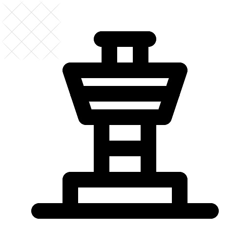 Airport, control tower icon.
