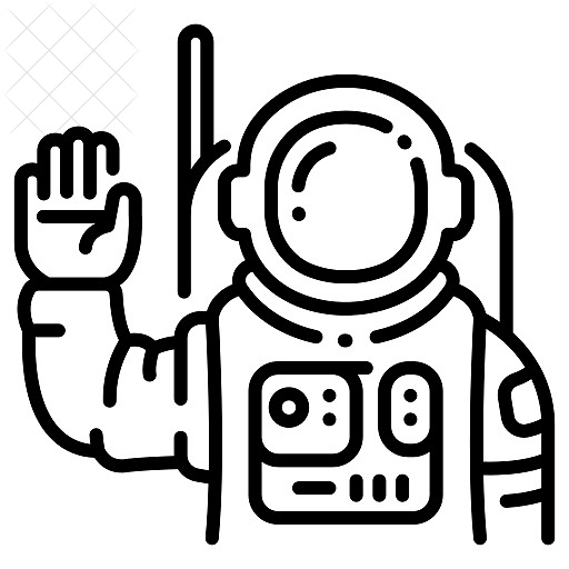 Astronaut, astronomy, galaxy, science, space icon.