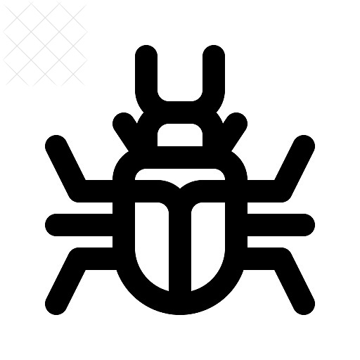 Beetle, insects, rhinoceros icon.