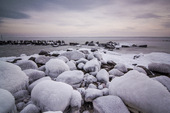 德国，梅克伦堡-西波美拉尼亚，鲁根，萨尼茨，波罗的海沿岸冬季图片素材