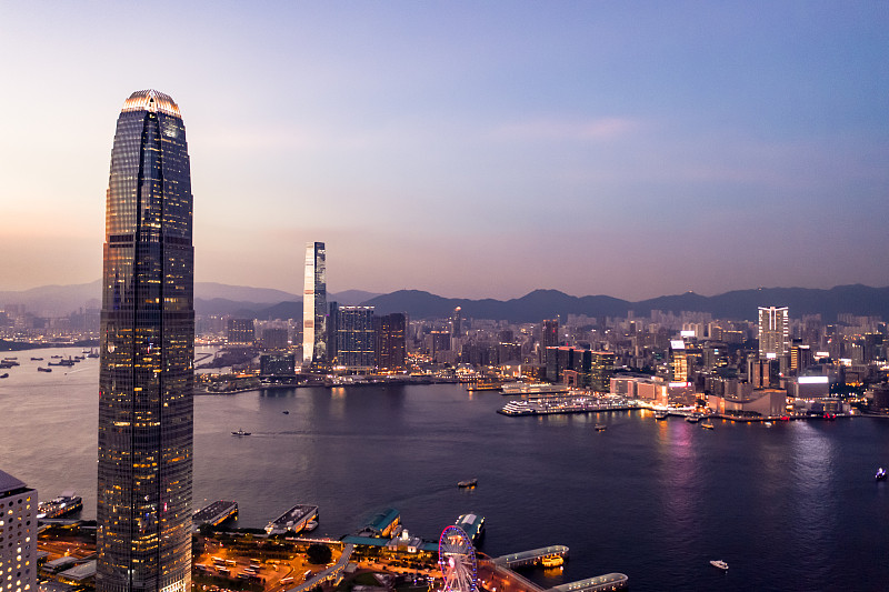 香港的夜景圖片素材