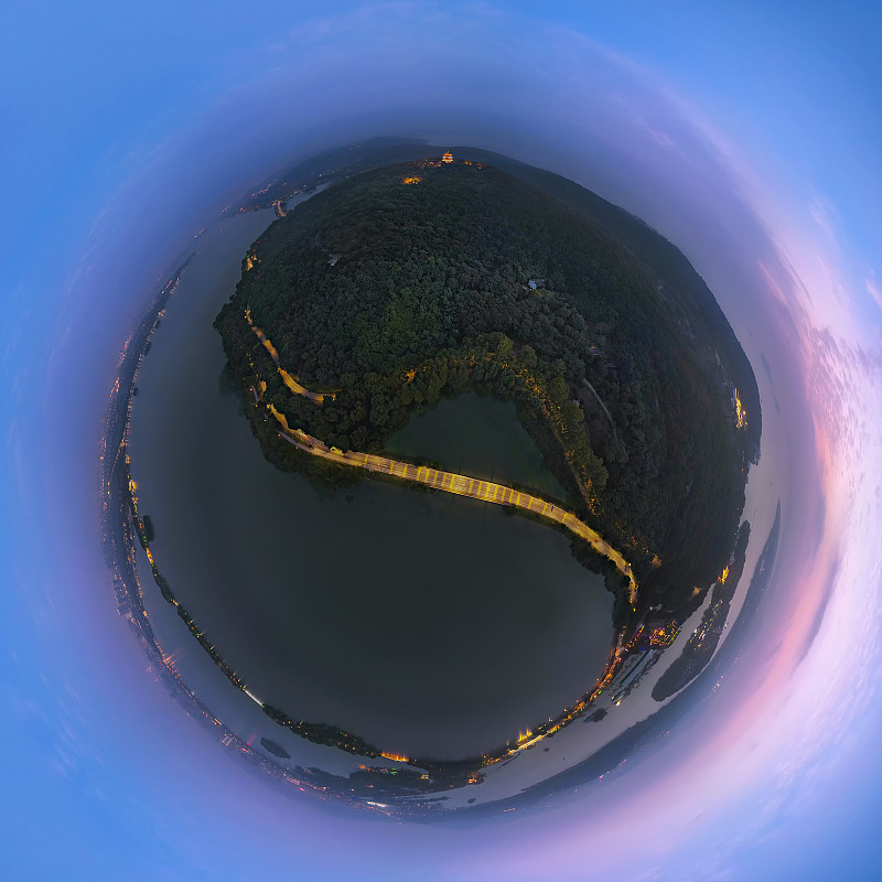 無錫黿頭渚十里芳徑鳥瞰圖圖片素材