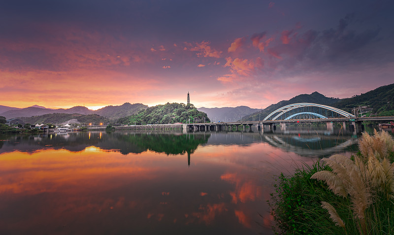 浙江麗水 美麗的南明湖圖片素材