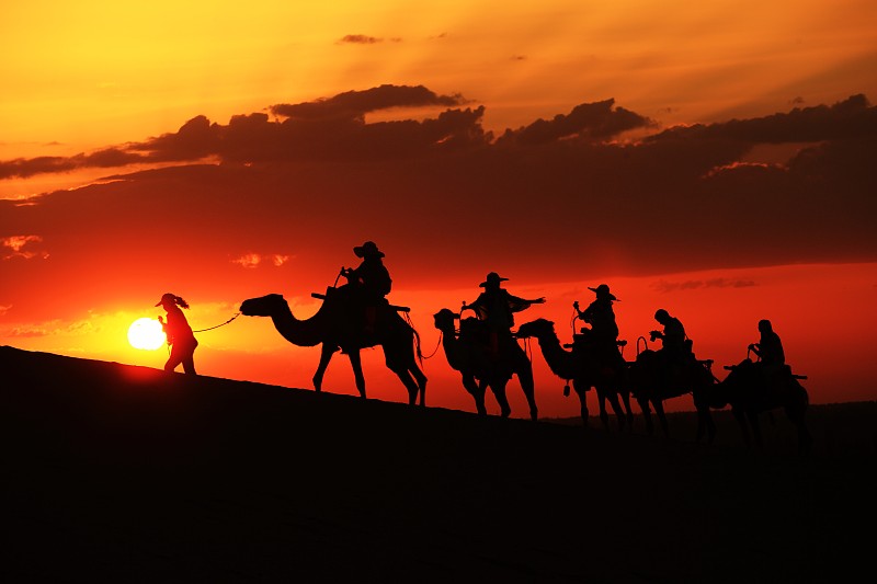 鸣沙山骆驼旅游图片下载