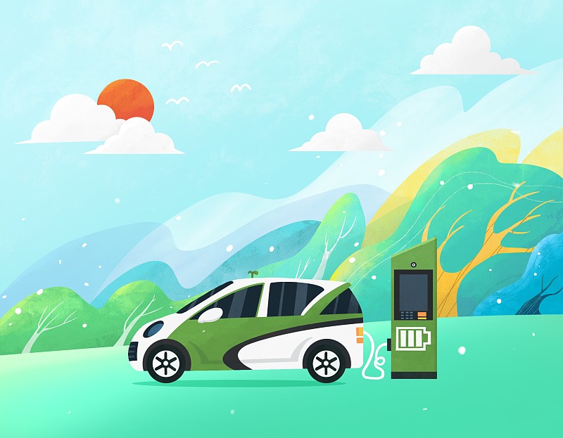 新能源汽车绿色低碳出行图片下载