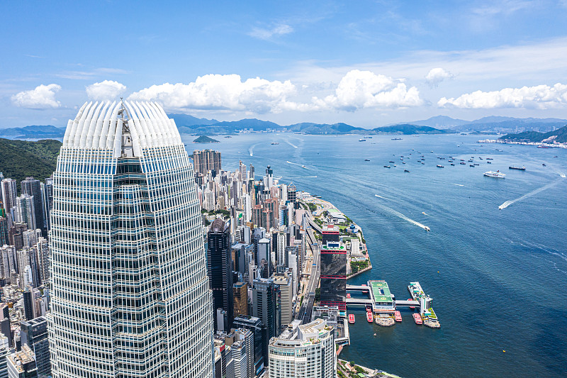 香港城市的無人機視圖圖片素材