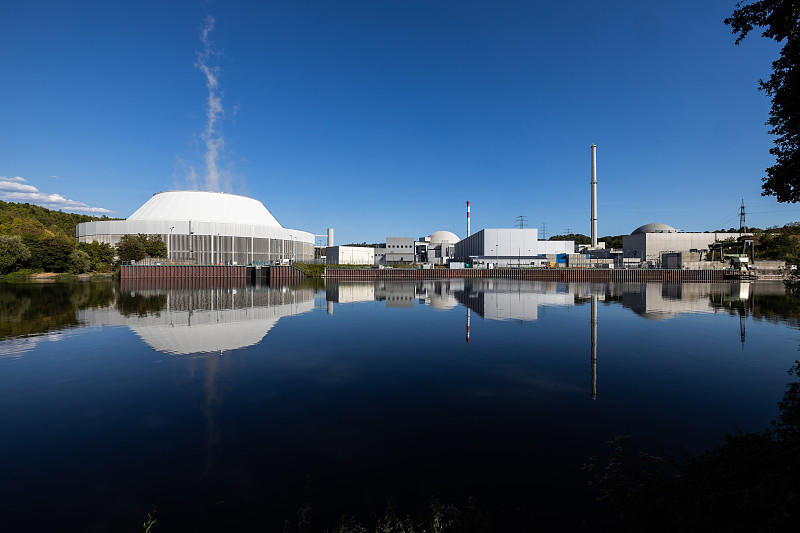 Neckarwestheim核電站(Baden-Württemberg，德國)攝影圖片