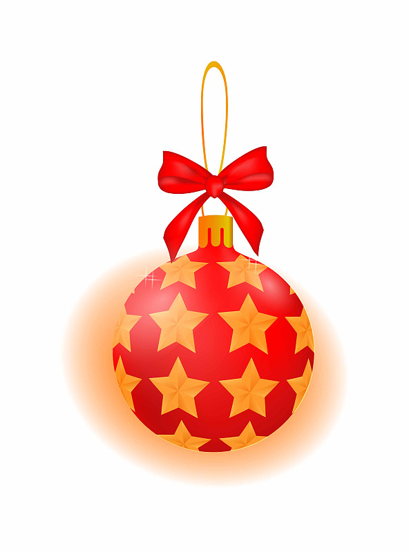 紅色和金色的圣誕球。節日裝飾模板。插畫圖片