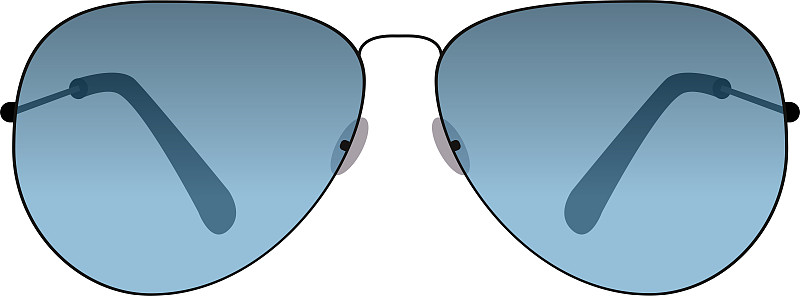藍色鏡片太陽鏡插畫圖片