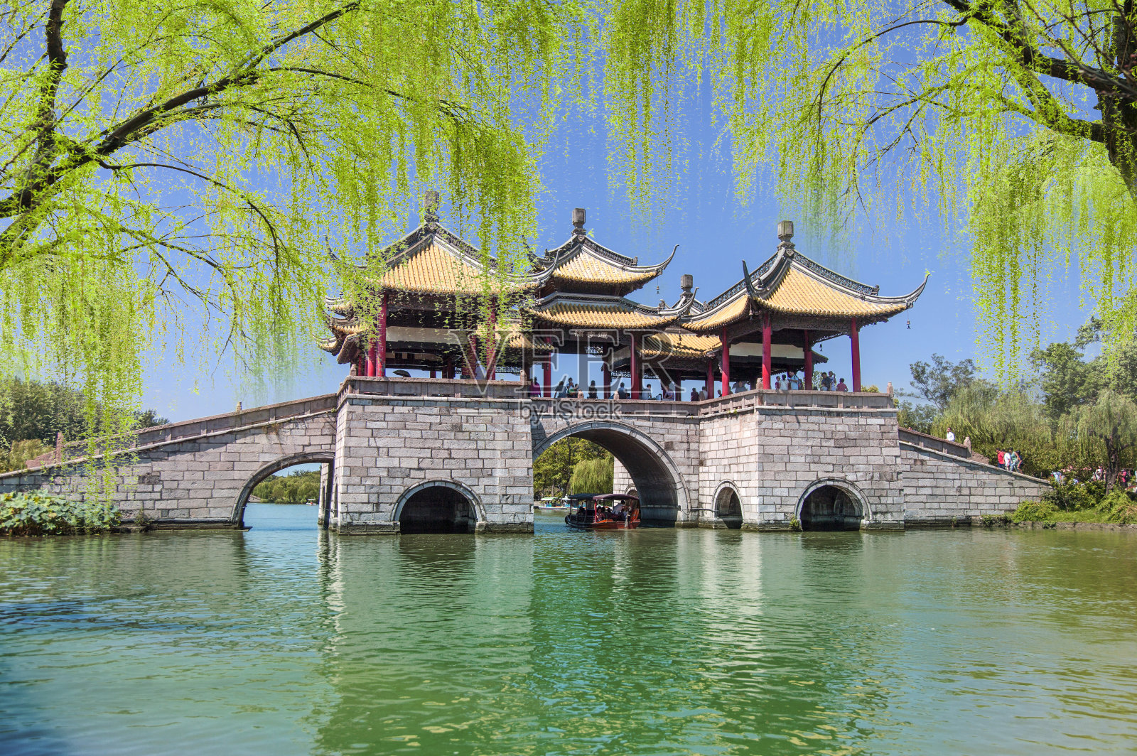 五亭桥,桥梁,桥,瘦西湖,扬州,江苏省,中国,亚洲照片摄影图片