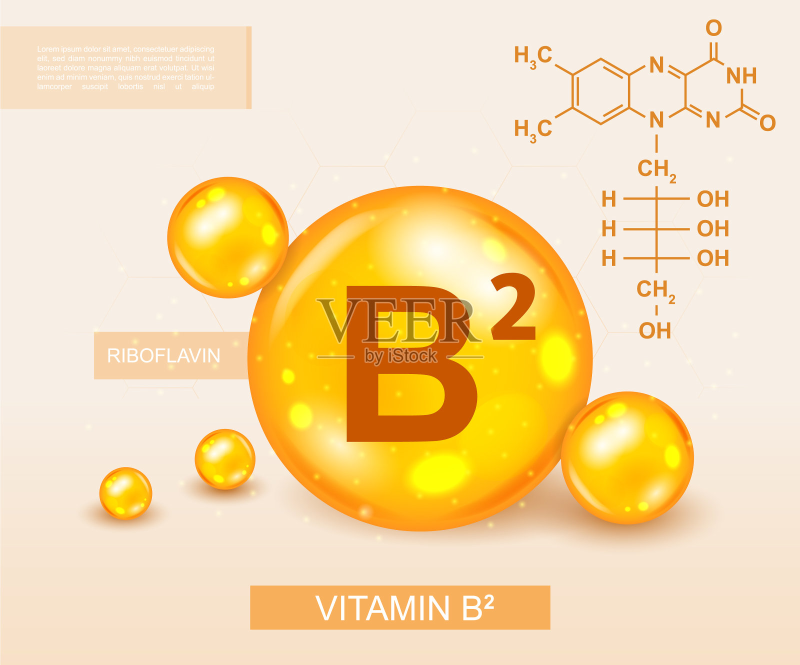 维生素b2的概念插画图片素材