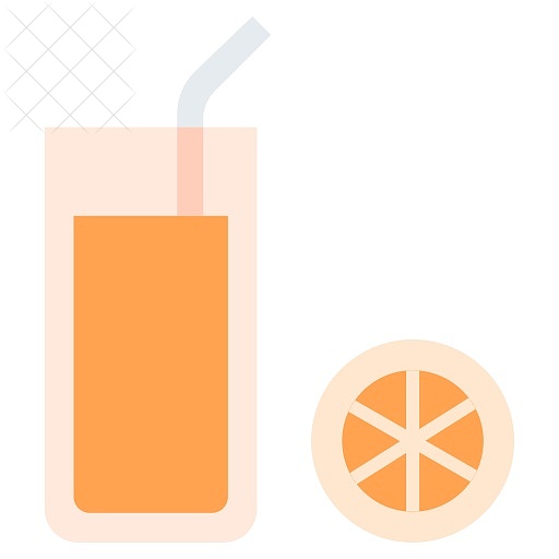 Drink, fresh, fruit, glass, healthy icon.