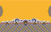 中国皇家传统古典江崖海水花纹背景龙袍版图片素材