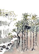 中国传统插画二十四节气之寒露图片素材