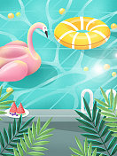 夏季游泳池背景图片素材