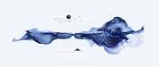 抽象创意水墨中国风山水画图片素材