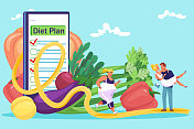 有机健康蔬菜饮食计划少量脂肪图片素材