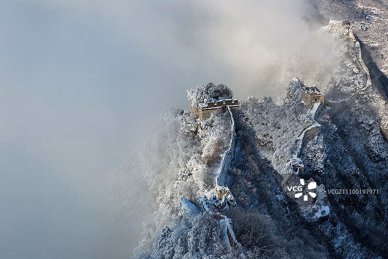 箭扣长城雪景雾凇-7图片素材