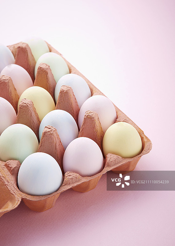 包装中有不同颜色的鸡蛋图片素材