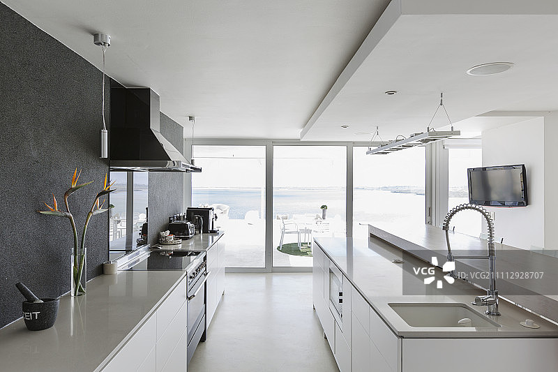 现代豪华家庭展示室内厨房图片素材