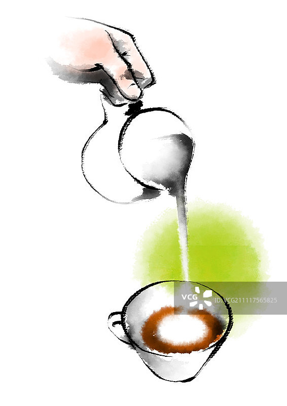 Cafe牛奶图片素材