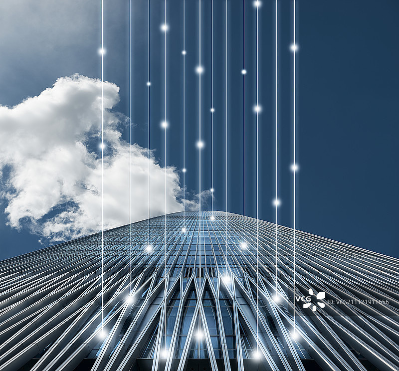 互联网云计算概念摩天大楼图片素材