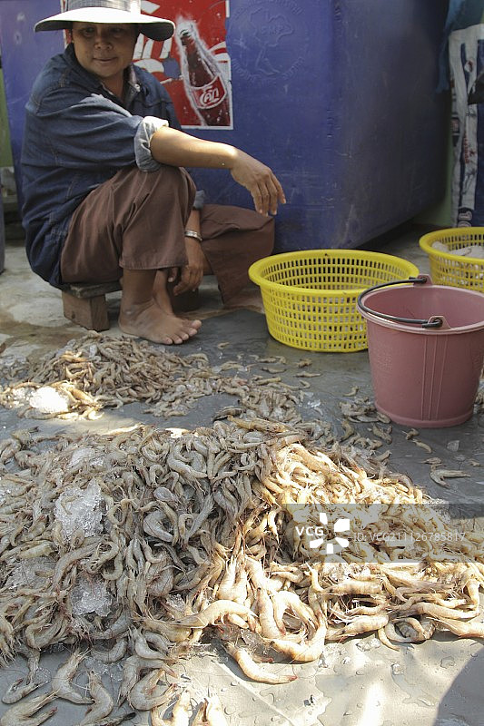 泰国市场里的大虾图片素材