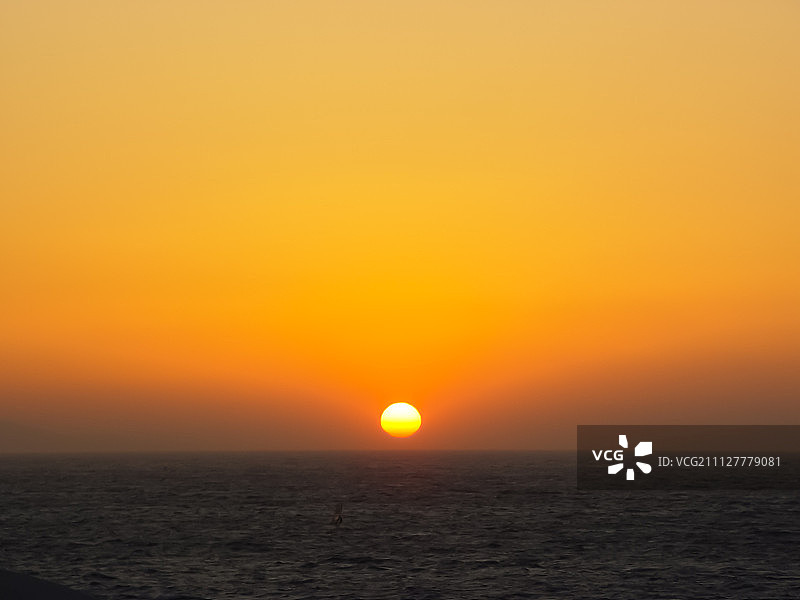 希腊米科诺斯岛的日落图片素材