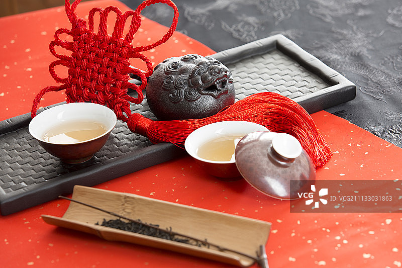中国春节和茶道图片素材