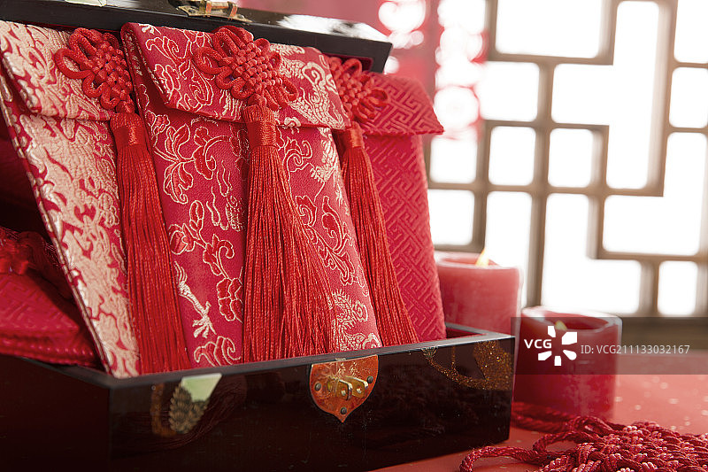 中国传统新年物品和红包图片素材