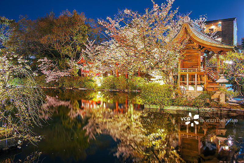 日本樱花建筑图片素材