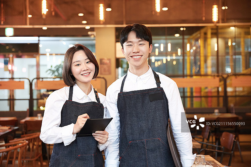 餐厅,服务员,服务员、职业、韩国人图片素材