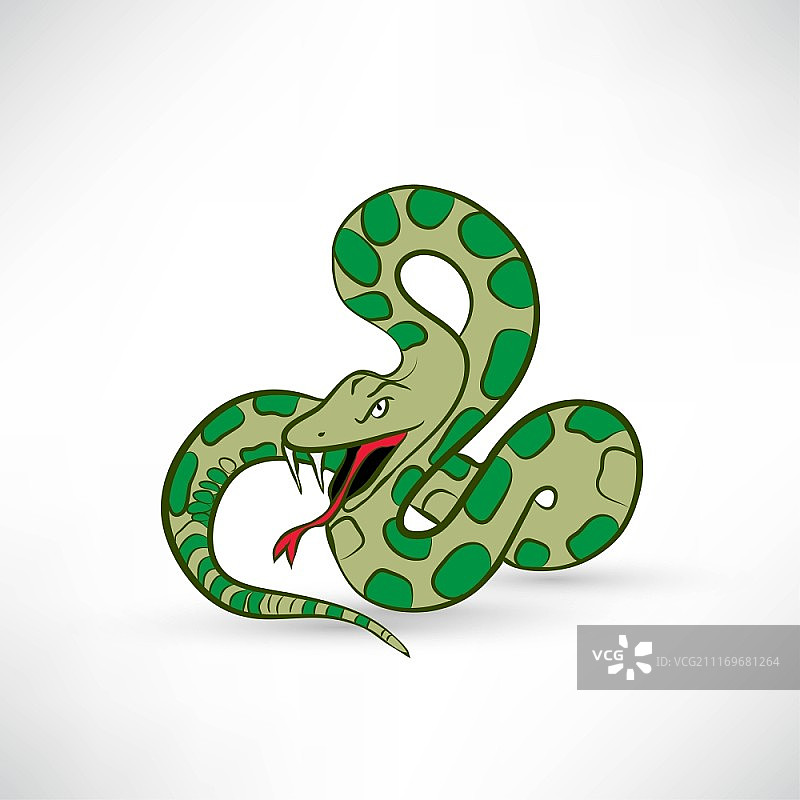 卡通蛇的插画图片素材