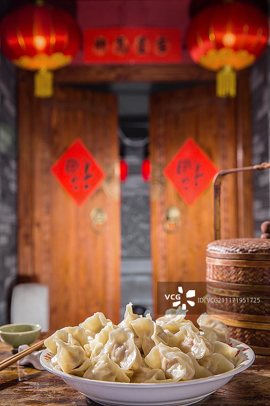 春节吃饺子图片素材