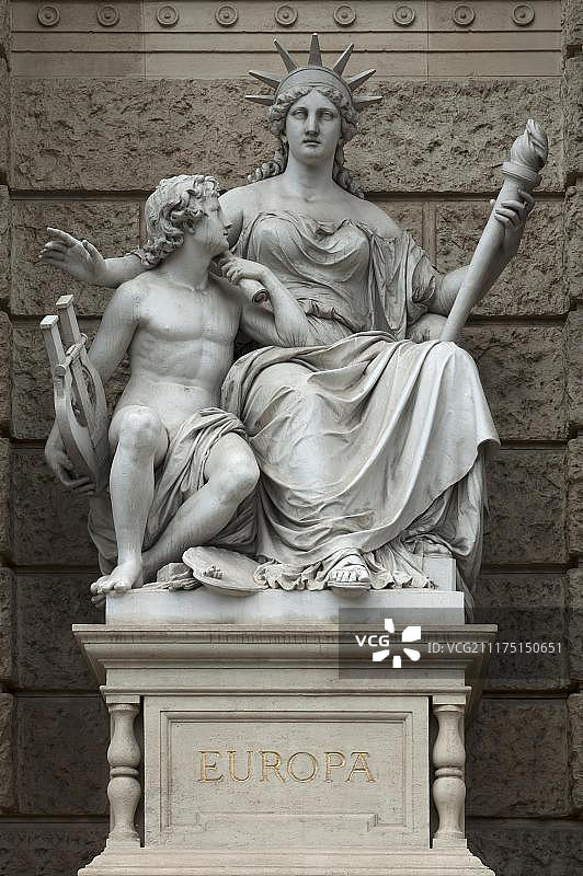 欧罗巴雕塑，自然历史博物馆，维也纳，奥地利，欧洲图片素材