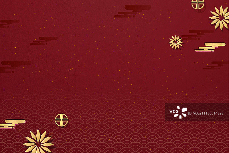 红色传统中国风背景图片素材