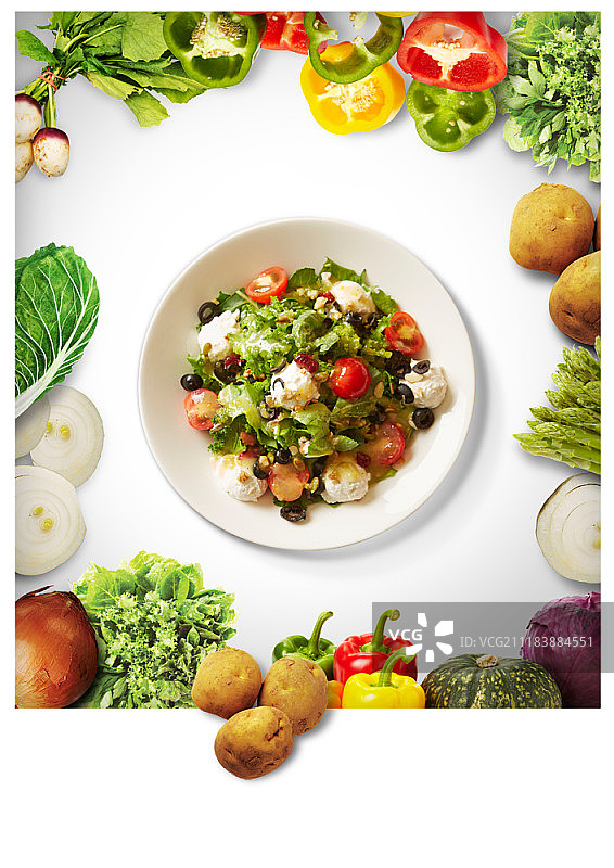 有机食品概念数字合成图像图片素材