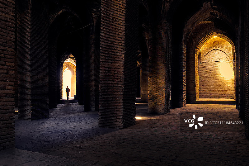 伊朗古老建筑的内部图片素材
